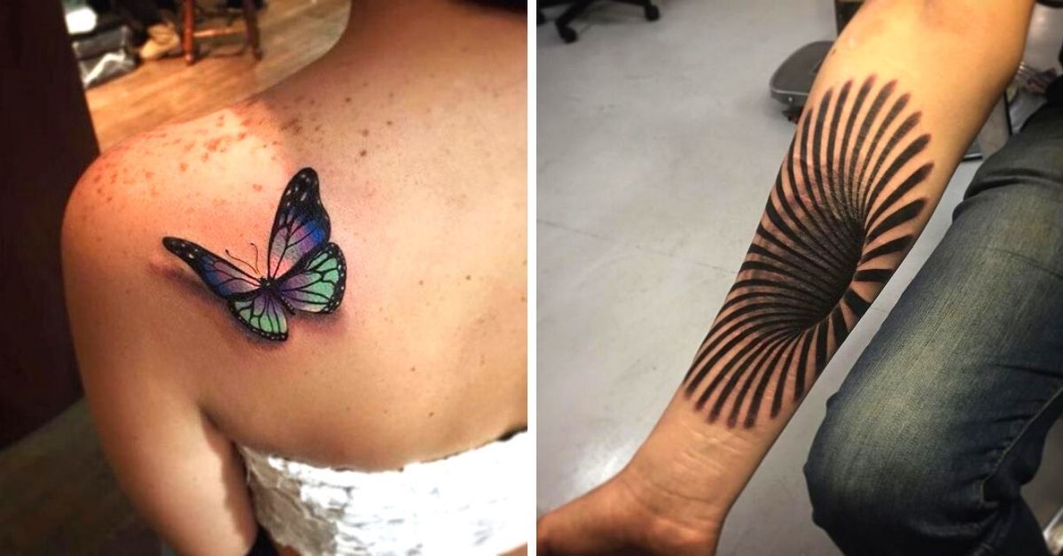 15 niesamowitych, trójwymiarowych tatuaży. Zapierają dech w piersiach!