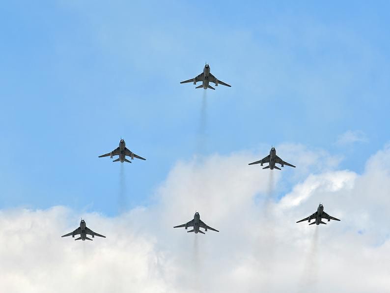 Su-22 podczas defilady wojskowej 2017 