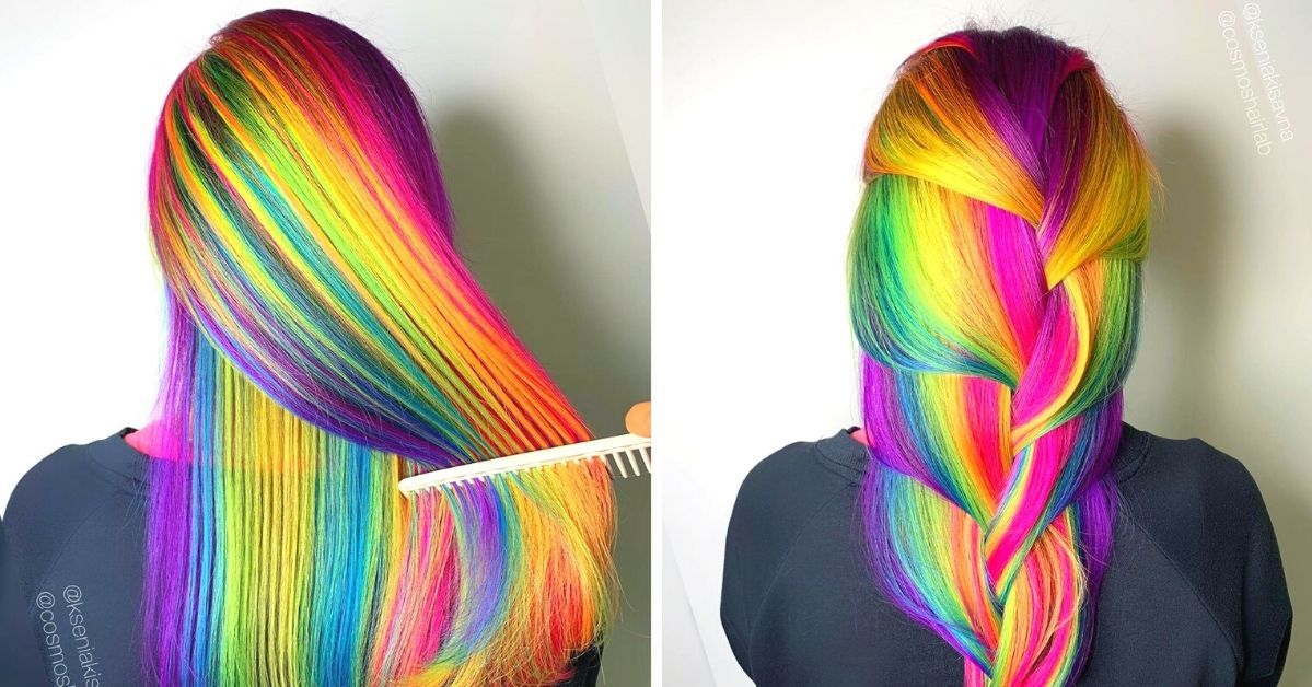 17 bajecznie kolorowych fryzur, które każdą kobietę upodobnią do rajskiego ptaka