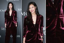 LOOK OF THE DAY: Liu Wen w aksamitnym garniturze MO&Co