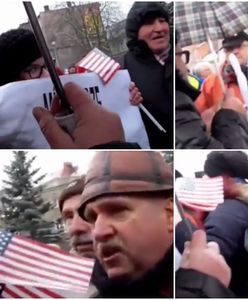 KOD przegoniony z Żagania. Protestujący musieli zwinąć flagi po blokadzie zwolenników PiS