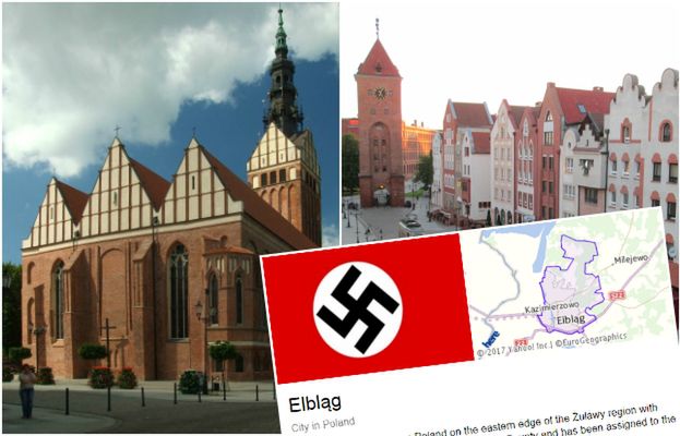 Nazistowska flaga jako symbol Elbląga