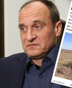 Kukiz tnie drzewa i... "strzela" do bocianów. Polityk wyśmiał aferę z wiewiórką