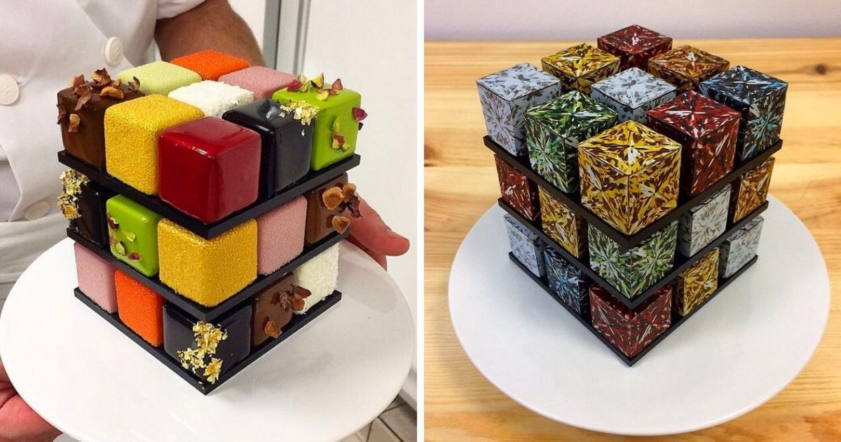 16 niesamowitych ciast, które powstają na wzór kostki Rubika. Wyglądają obłędnie!