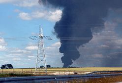 Pożar fabryki styropianu