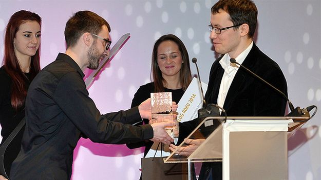 Michał Fedorowicz odbiera nagrodę za Blog Roku 2014