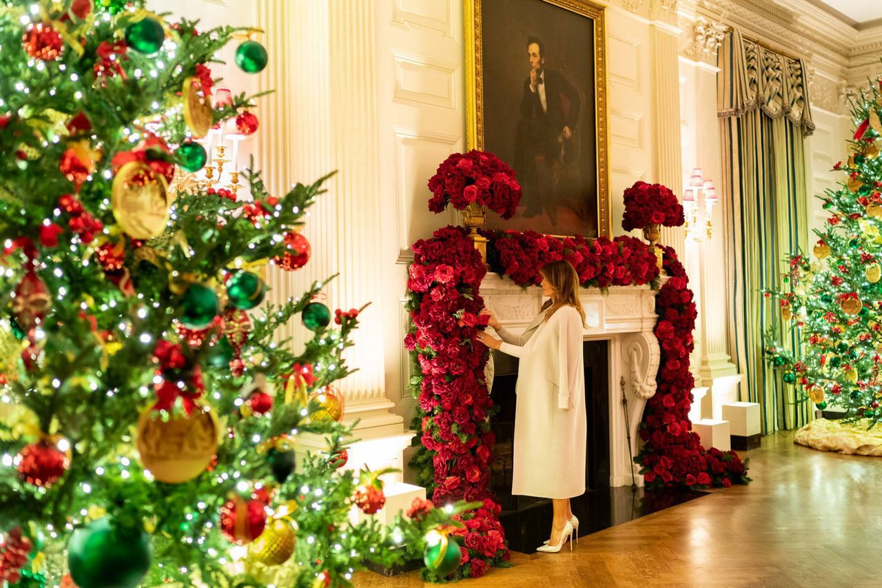 Melania Trump sprawdzała świąteczne dekoracje