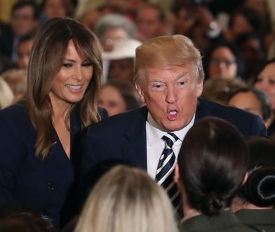 Melania Trump na spotkaniu z okazji Dnia Matki. Płaszcz ładny, ale bez powodu