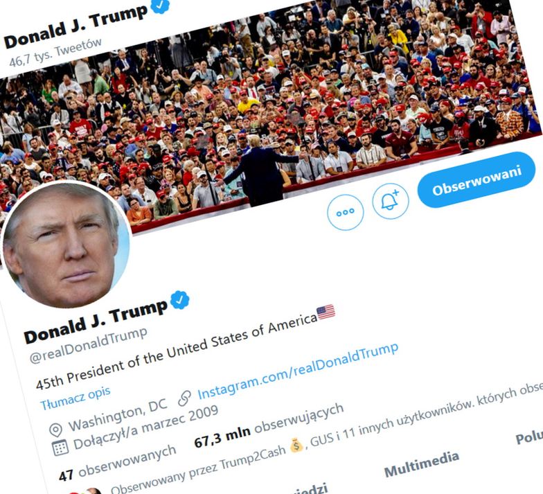 Twitter prezydenta USA to obecnie najważniejsze źródło wiadomości dla gospodarki światowej