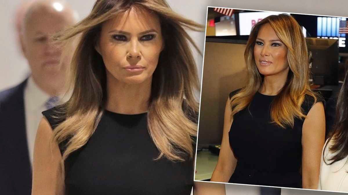 Melania Trump czarna mini