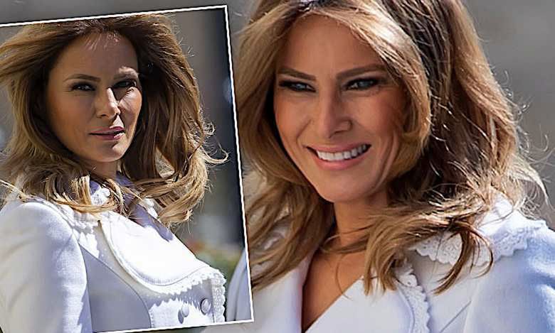 Melania Trump w bieli