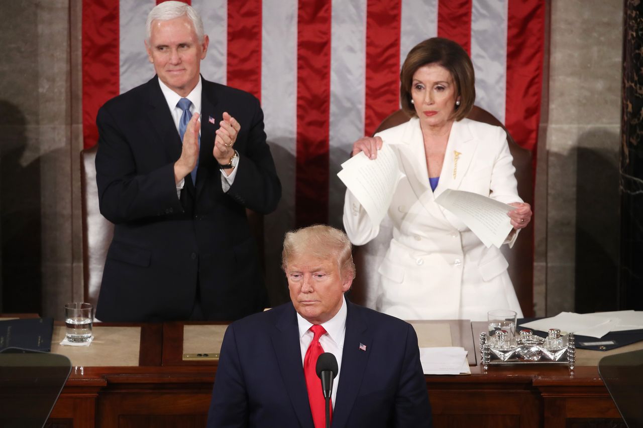 Prezydent USA Donald Trump wygłosił orędzie o stanie państwa. Nie podał ręki Nancy Pelosi