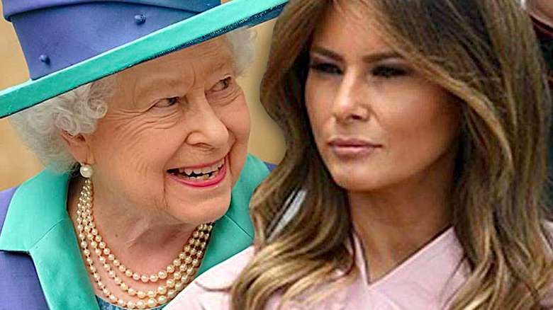 Melania Trump, królowa Elżbieta II