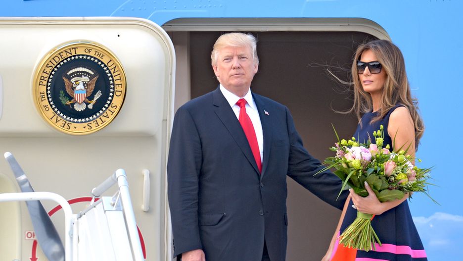 Prezydent Donald Trump i Melania Trump.