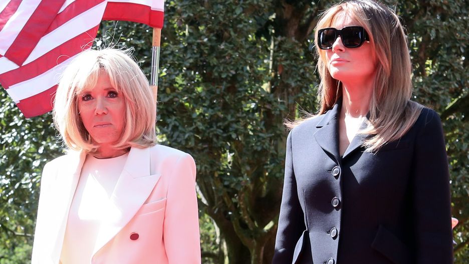Melania Trump u boku Brigitte Macron