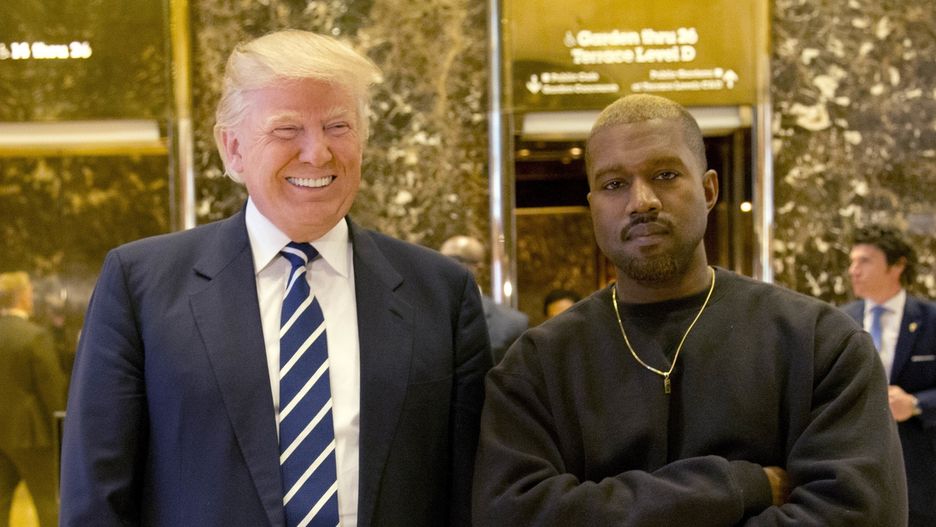 Prezydent Stanów Zjednoczonych Donald Trump wraz Kanye Westem.
