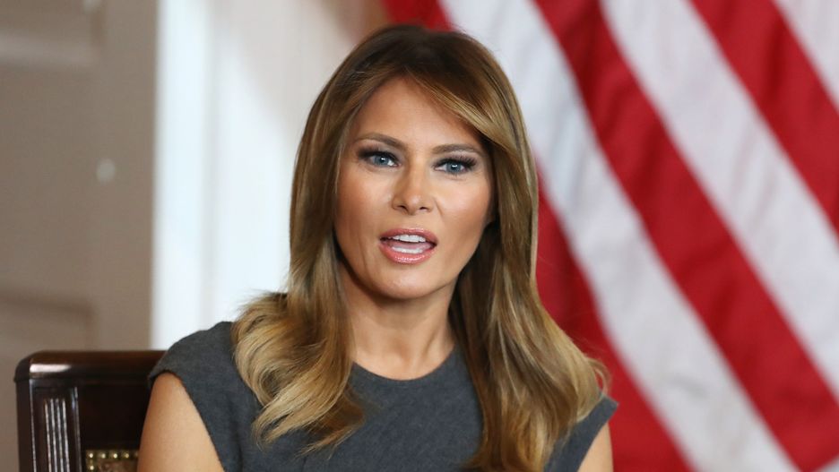Melania Trump podczas spotkania w Białym Domu