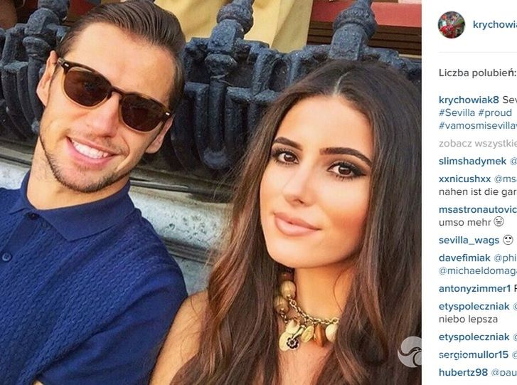 Grzegorz Krychowiak i Celia Jaunat - Instagram