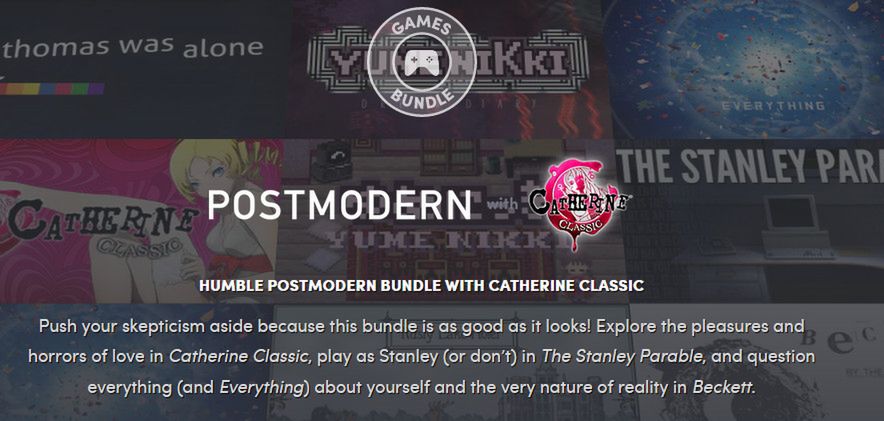 Humble Postmodern Bundle to nowa paczka gier w Humble Bundle. Jest specyficzna