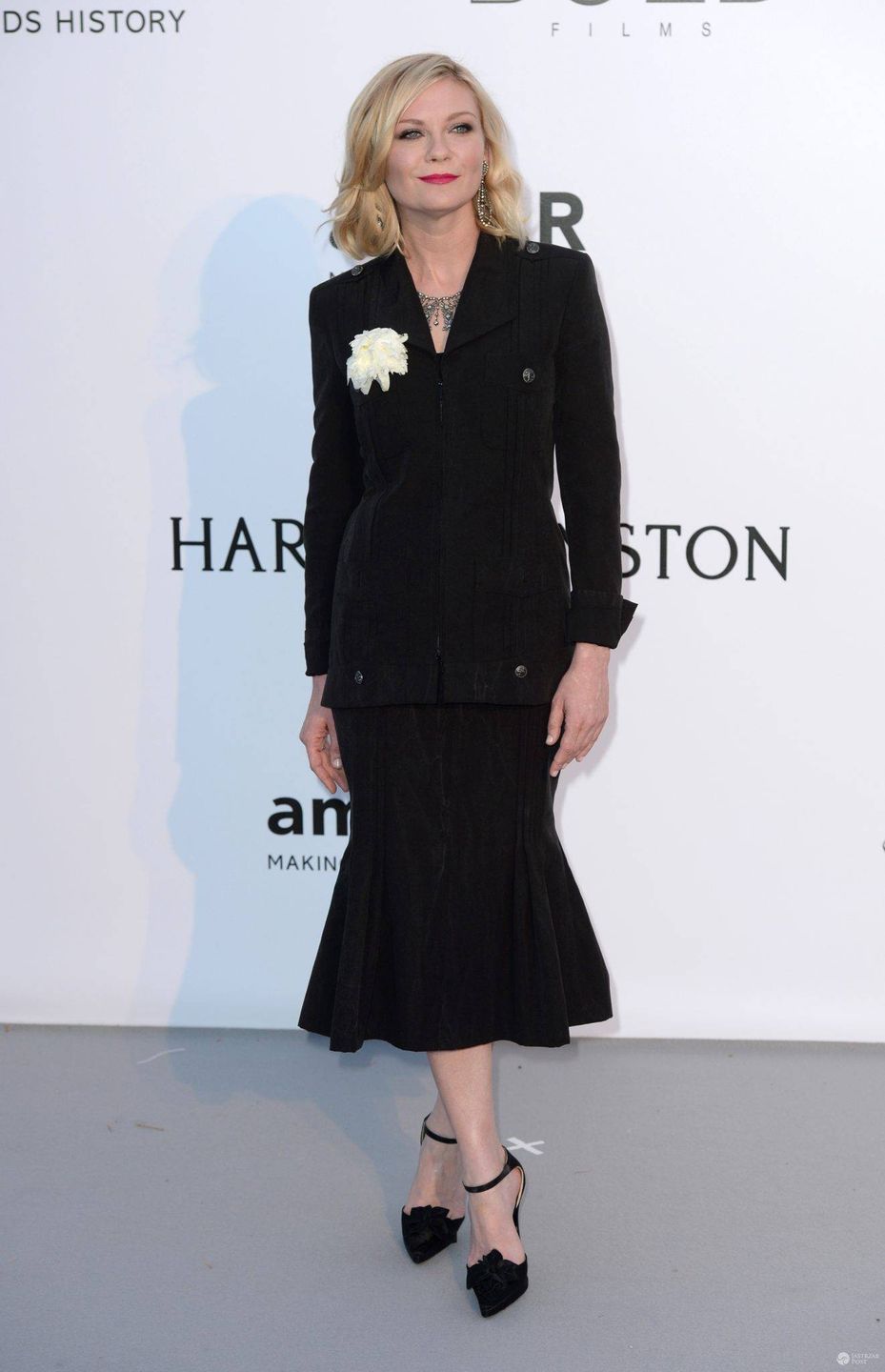 Kreacja: Chanel. Kirsten Dunst, 23. gala amfAR, festiwal w Cannes 2016 (fot. ONS)