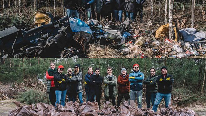 Prywatny las w podwarszawskim Celestynowie przed i po wizycie redakcji WP