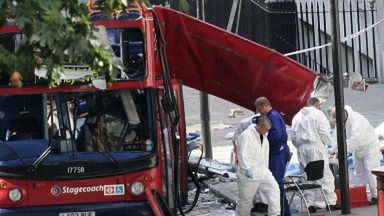 Autobus, w którym doszło do eksplozji