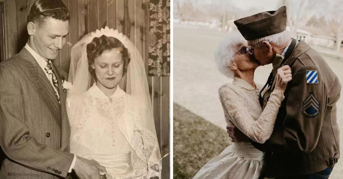 Świętować 70 lecie małżeństwa w swojej prawdziwej sukni ślubnej... Tak właśnie zrobiła 86-latka