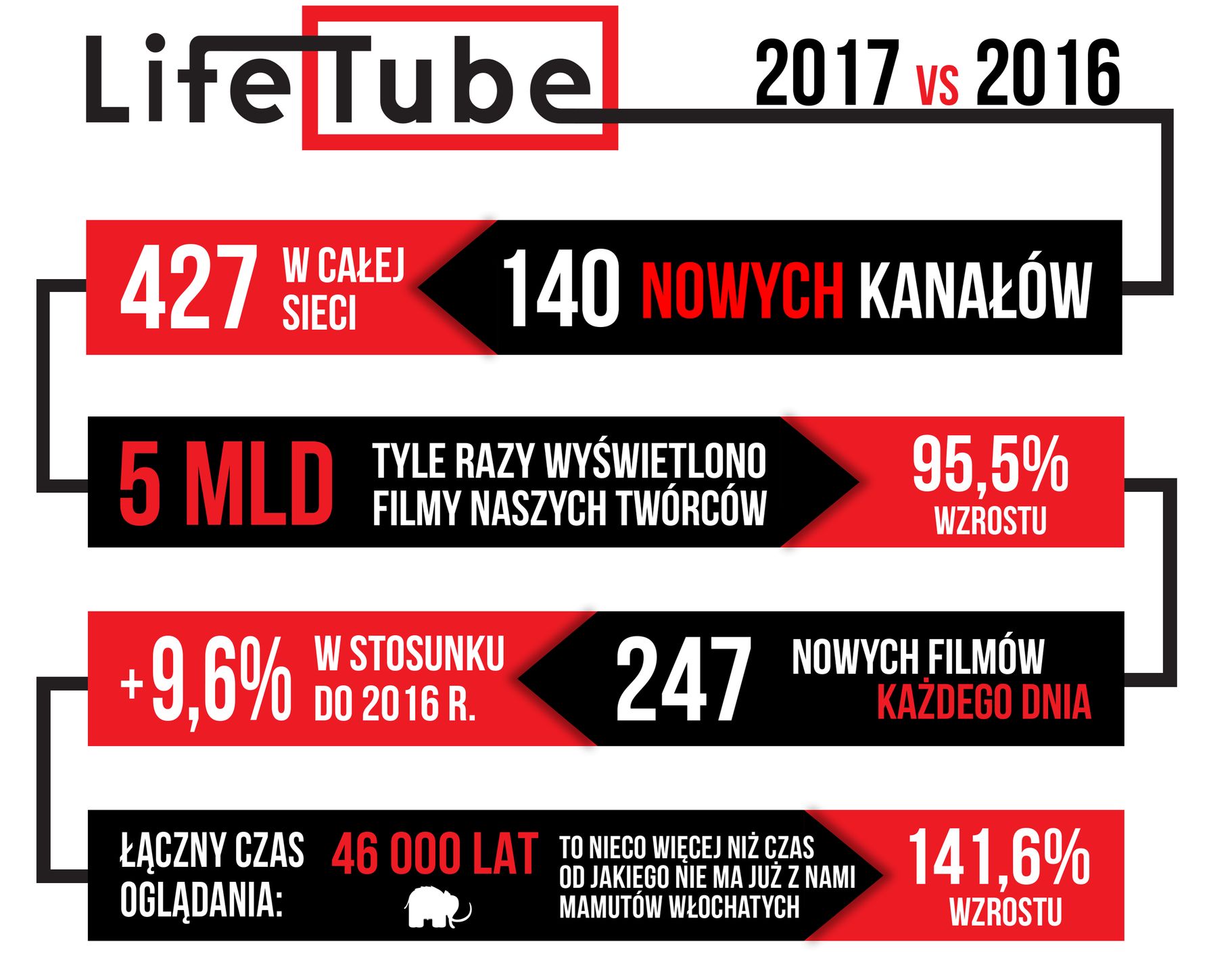 Wyniki agencji LifeTube. 