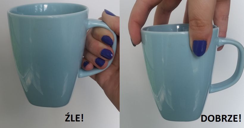 Prawidłowe trzymanie kubka według naukowców 