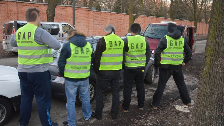 Ekipa GAP podczas zatrzymania kierowcy Ubera.