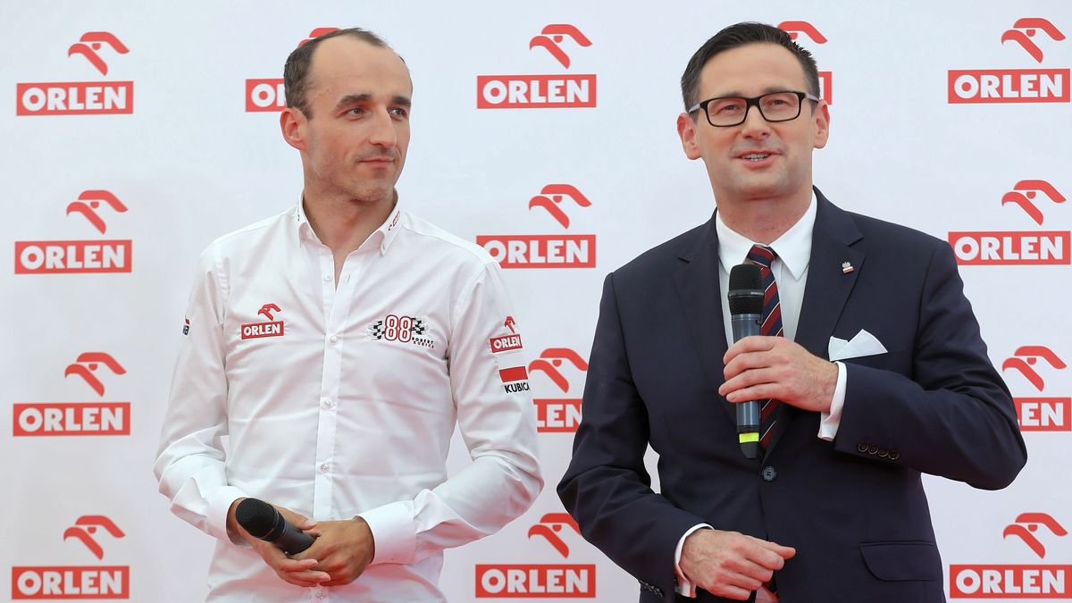 Robert Kubica i prezes PKN Orlen Daniel Obajtek