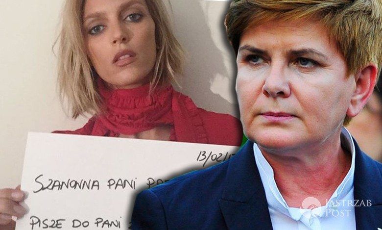 Anja Rubik napisała list do Beaty Szydło