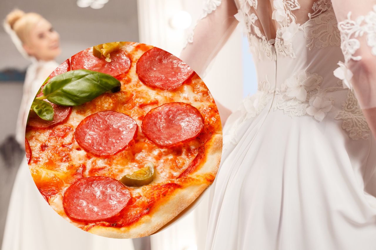Panna młoda chciała wyglądać jak pizza. Jej suknia ślubna zszokowała internautów