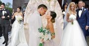 Najpiękniejsze panny młode show-biznesu. Przypominamy suknie ślubne gwiazd. Dwie z nich wybrały ten sam model [WIDEO]