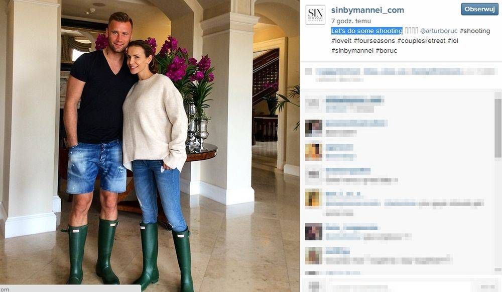 Sara Mannei i Artur Boruc zdjęcie: Instagram