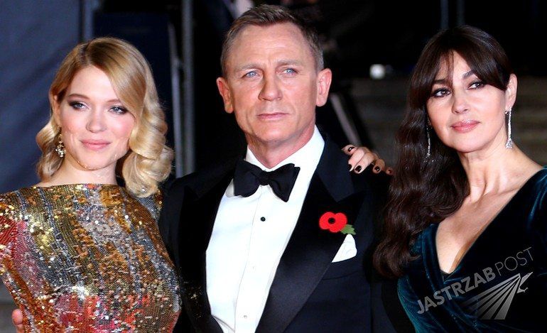Lea Seydoux, Daniel Craig, Monica Bellucci, światowa premiera Spectre w Londynie (fot. ONS)