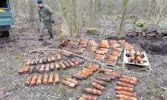 Dolny Śląsk. Podczas wycinki drzew znaleziono 41 skrzyń z rakietami