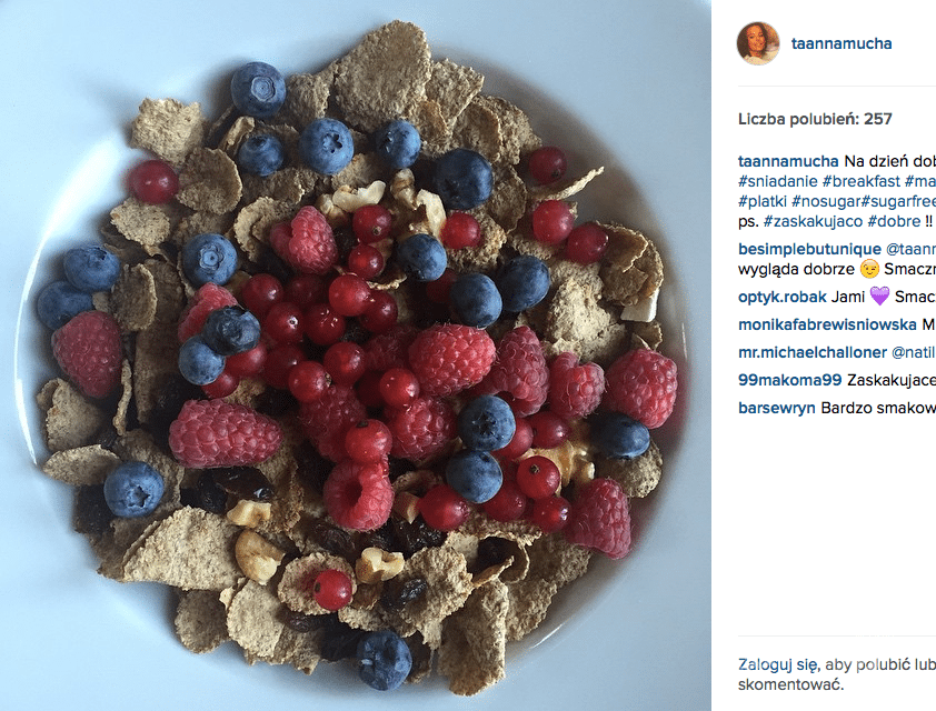 Śniadanie Anny Muchy na Instagramie. Gwiazda jest na diecie
