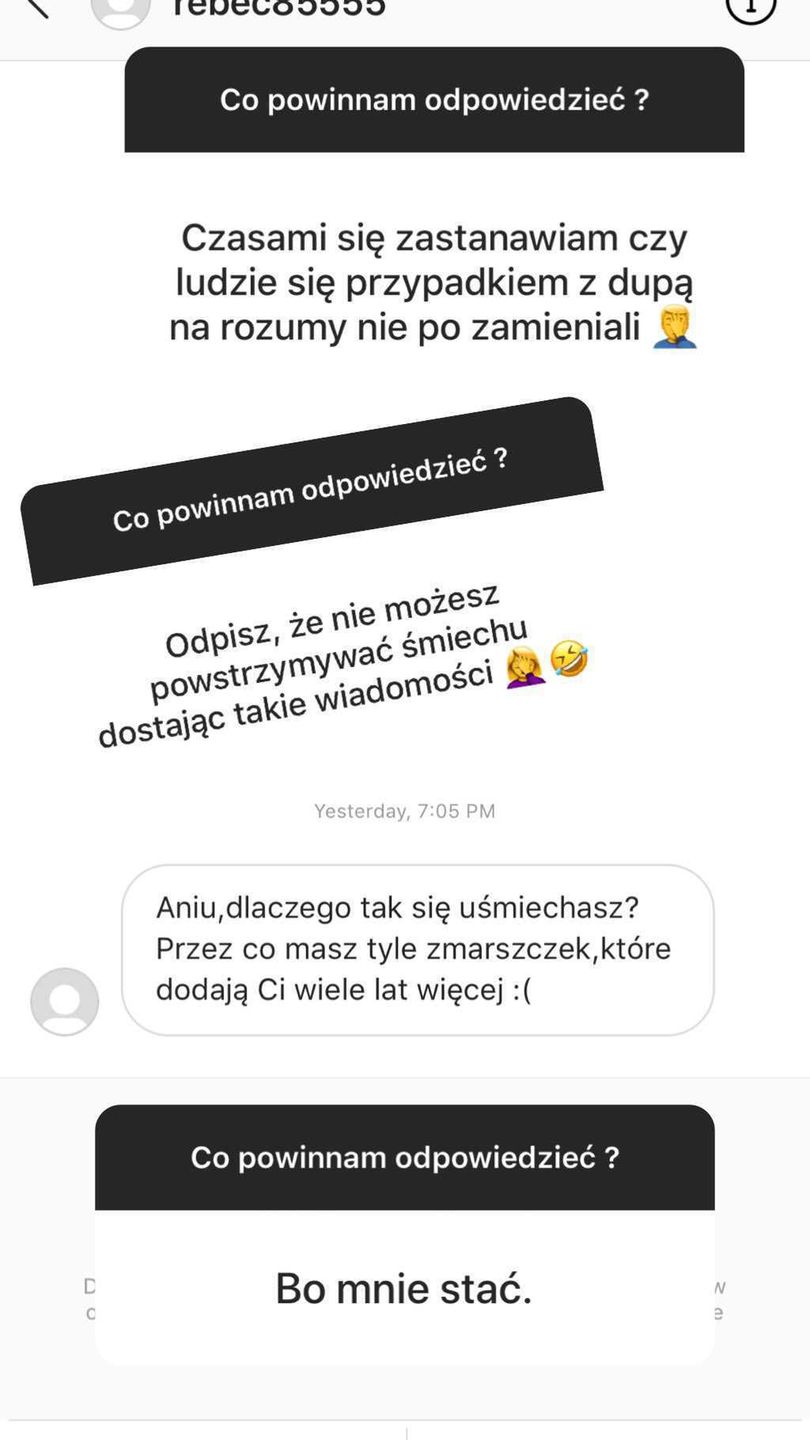 Anna Mucha - internauci pomagają jej odpowiedzieć na wiadomość fana