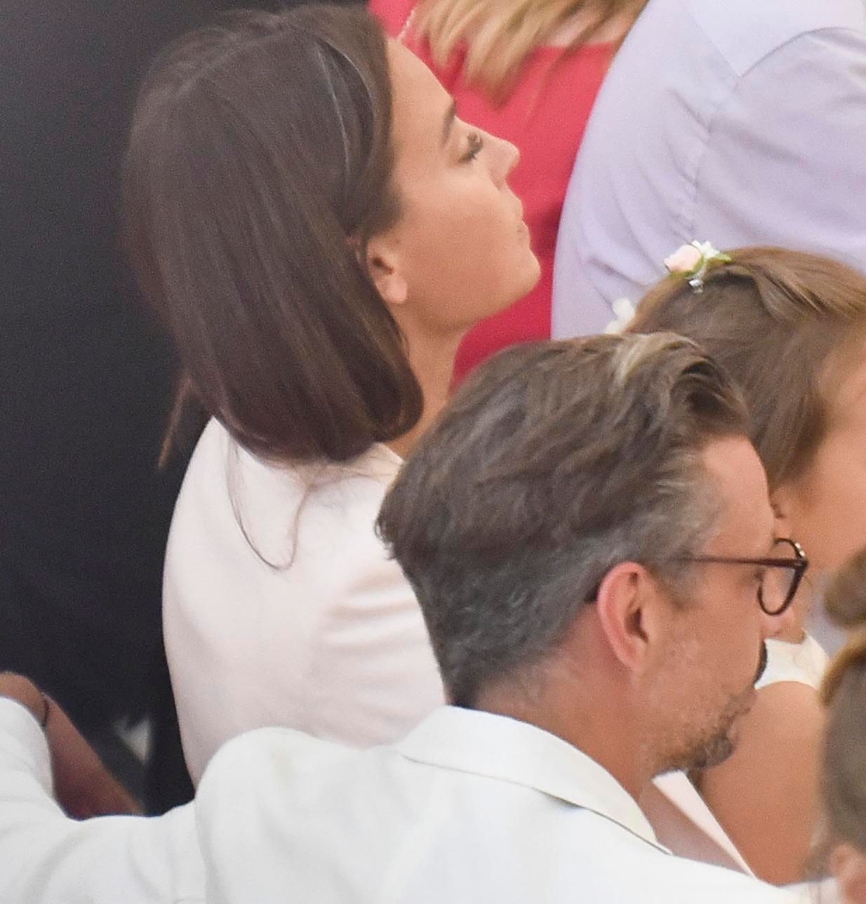 Marcel Sora i Anna Mucha na Komunii Świętej syna Mateusza Borka