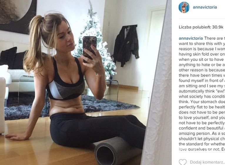 Anna Victoria, trenerka fitness pokazała fałdy na brzuchu