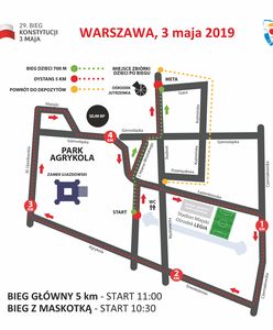 Bieg Konstytucji 3 Maja wystartuje już jutro. Biegaczy czeka morderczy podbieg przy Agrykoli