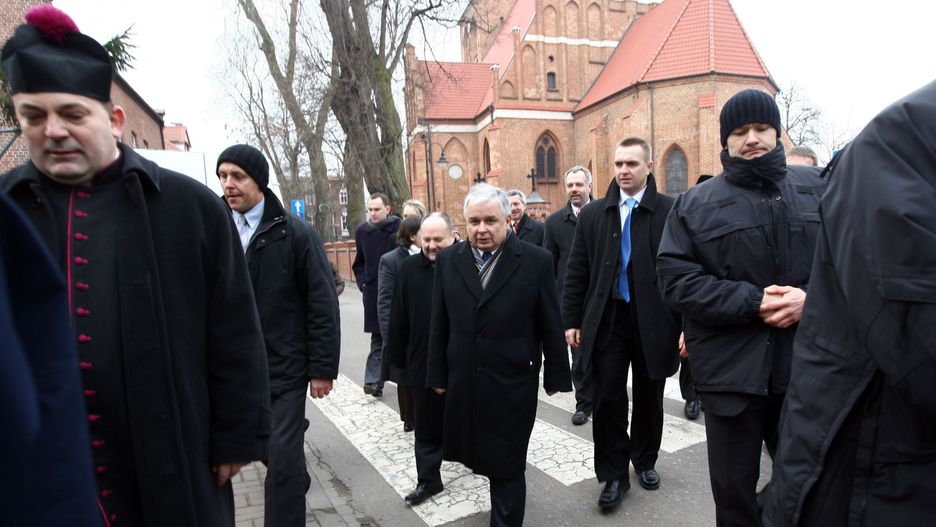 Lech Kaczyński w Pucku (zdjęcie archiwalne)