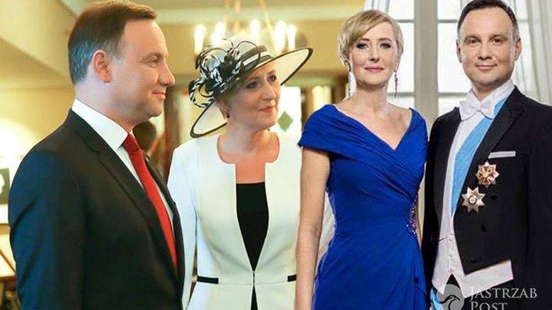 Agata Duda w kobaltowej sukience podczas wizyty w Norwegii