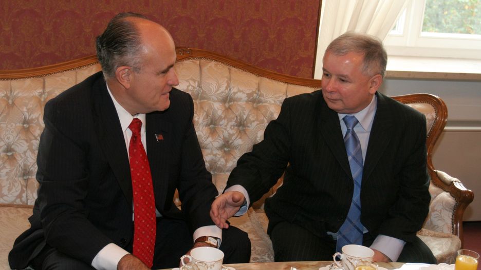 Jarosław Kaczyński i Rudy Giuliani