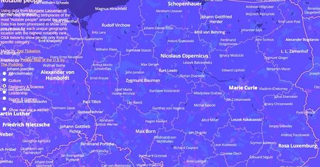 Interaktywna mapa miejsc urodzin sławnych ludzi na całym świecie. Takiej mapy jeszcze nie było!
