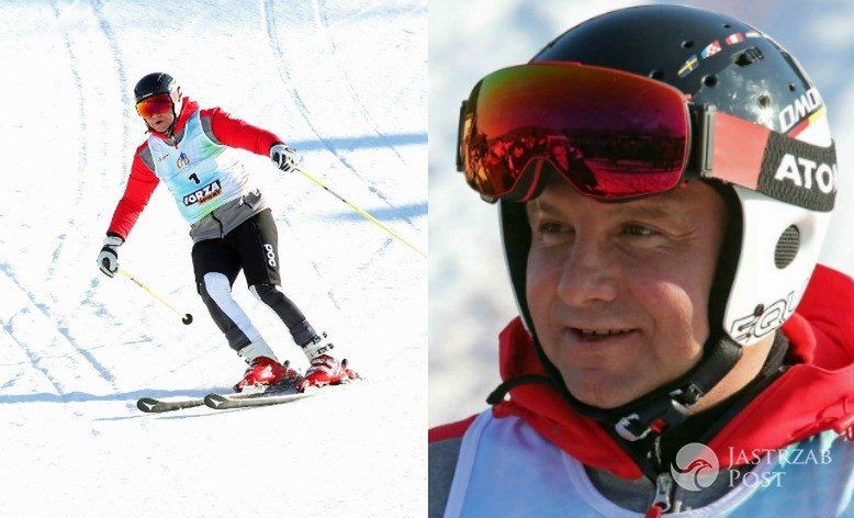 Andrzej Duda jeździ na nartach