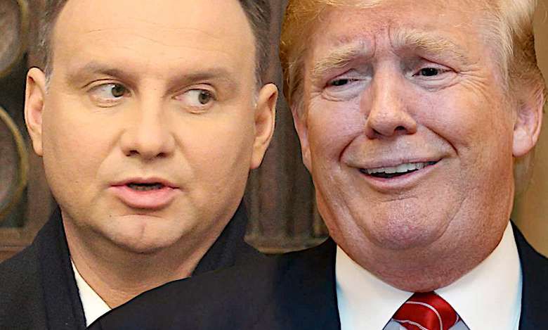 Andrzej Duda i Donald Trump wpadka