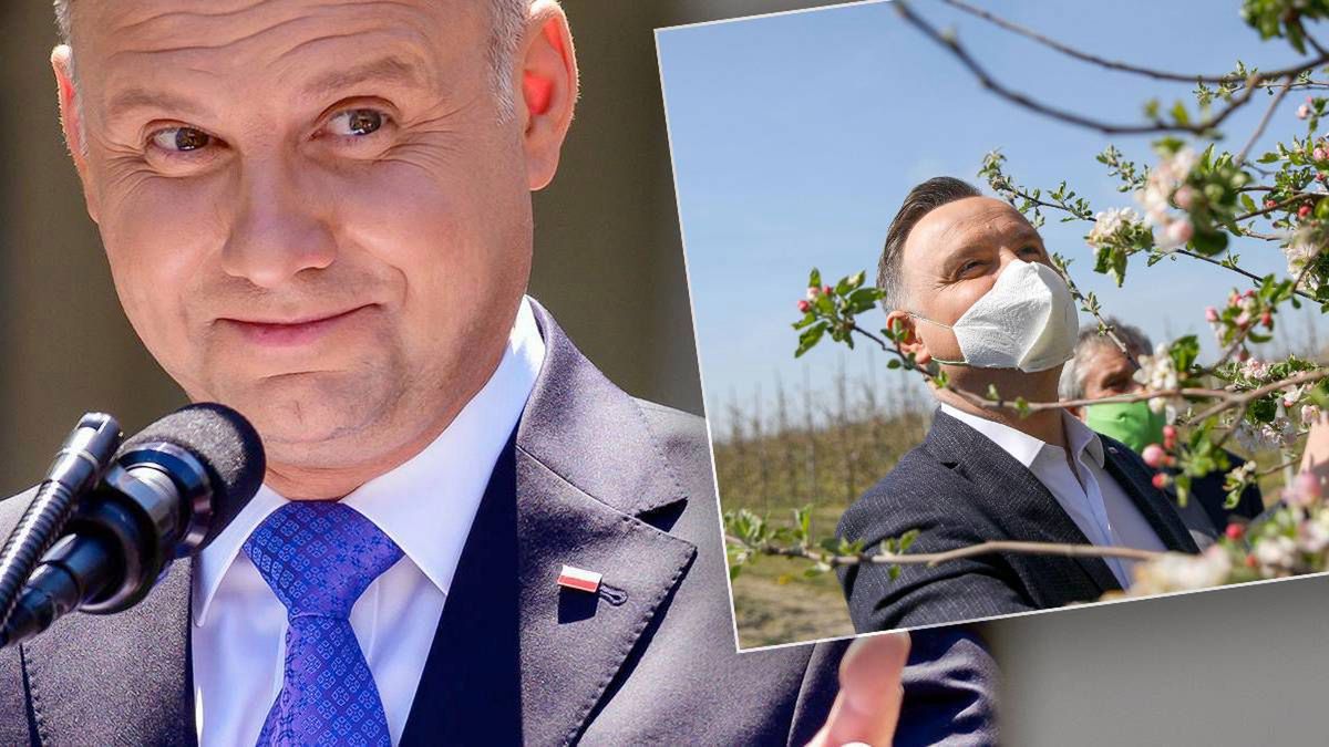 Andrzej Duda w maseczce ochronnej