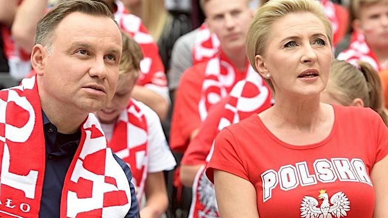 Agata i Andrzej Duda mecz Polska-Senegal